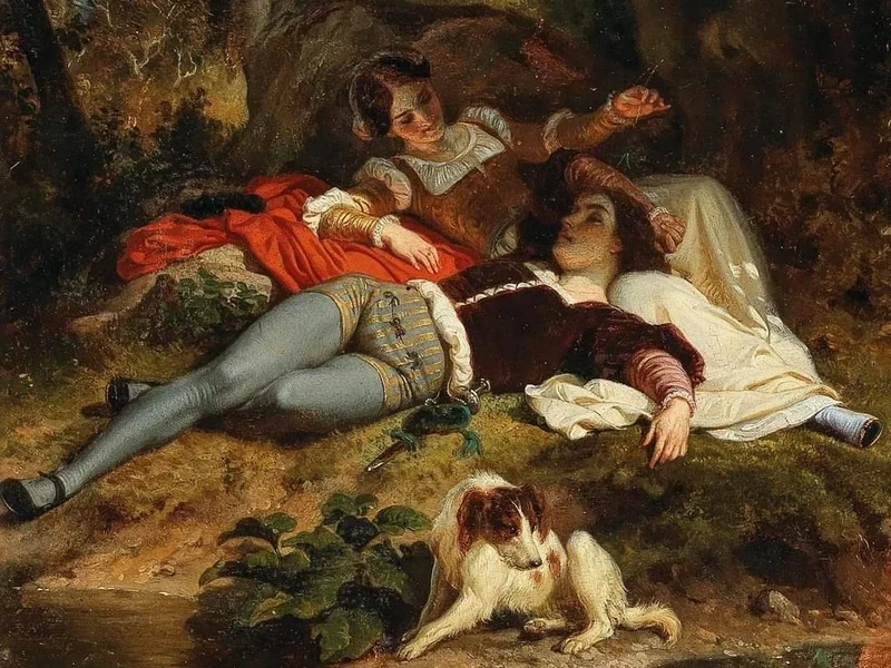1815-Henri Félix Emmanuel Philippoteaux - Un idillio d'amore